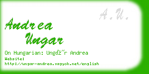 andrea ungar business card